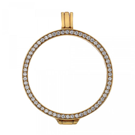 Hot Diamonds Emozioni Yellow Gold Reversible Coin Keeper - 33mm