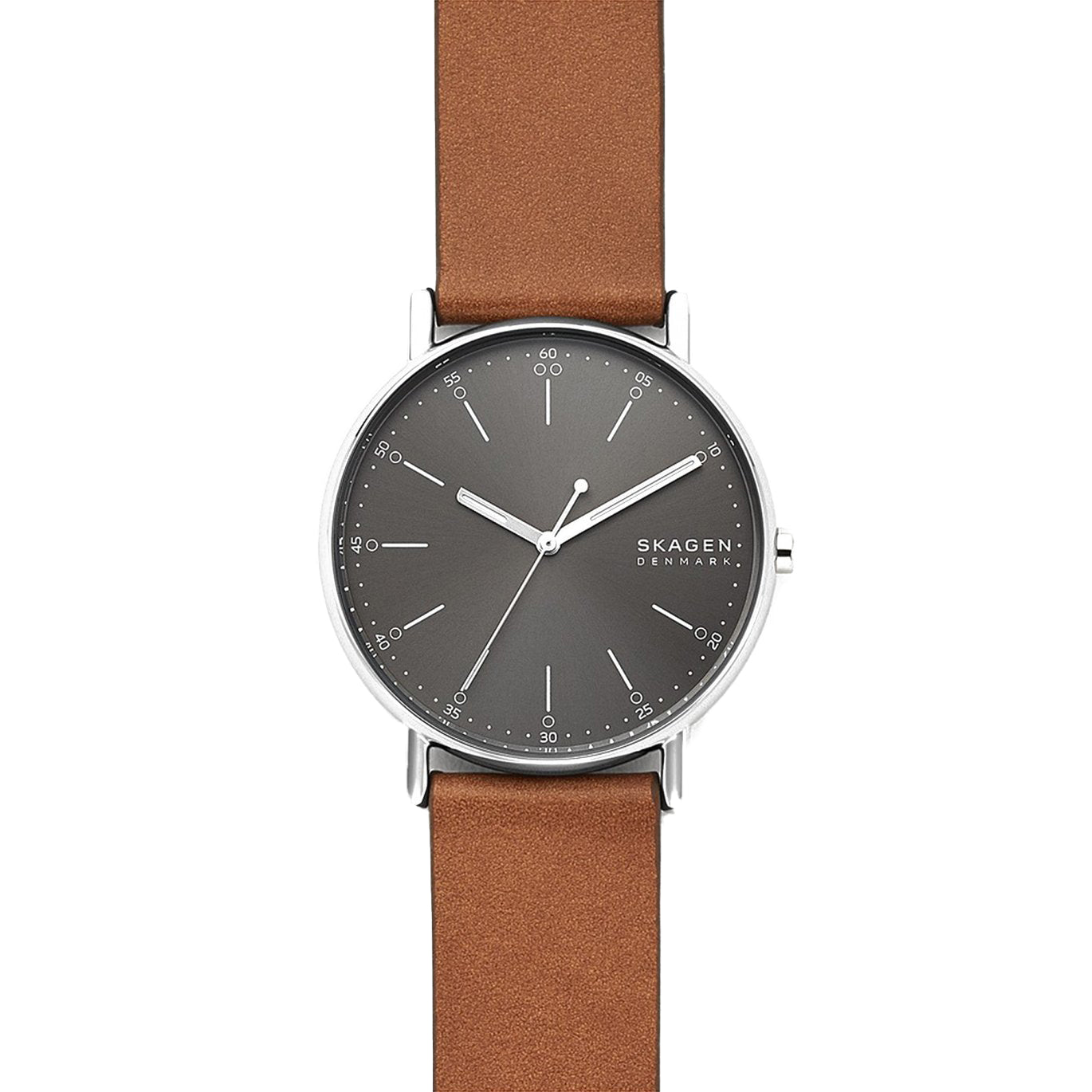 Skagen Signatur Three-Hand Brown Leather Watch