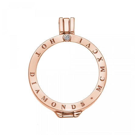 Hot Diamonds Emozioni Rose Gold Plated Sterling Silver Coin Keeper - 25mm