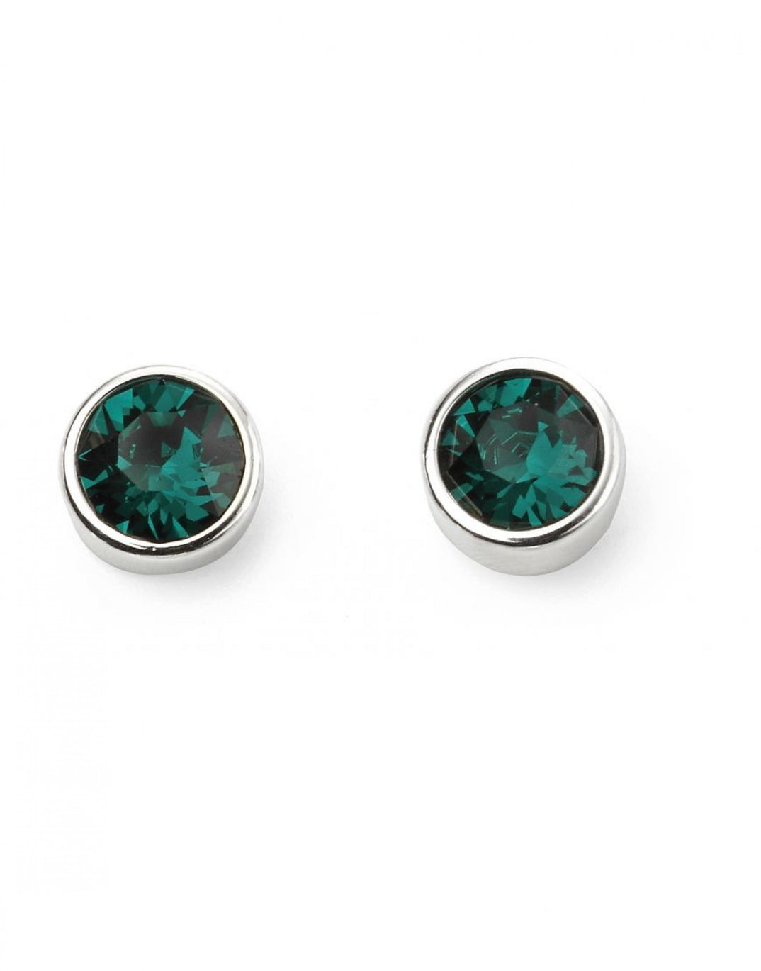 Gecko May Birthstone Emerald Crystal Stud Earrings