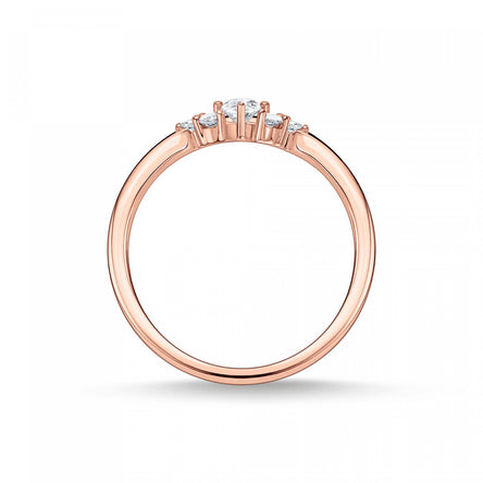 Thomas Sabo Ring Vintage White Stones Rose Gold