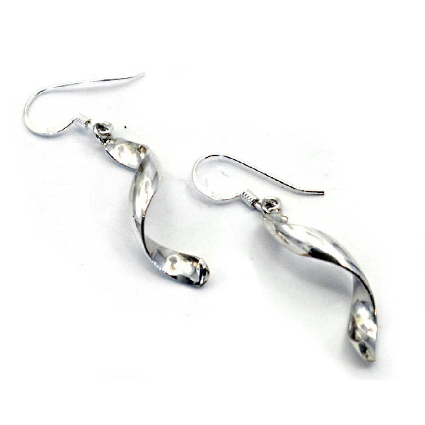 Out Of Mexico Silver Twist Drop Earrings