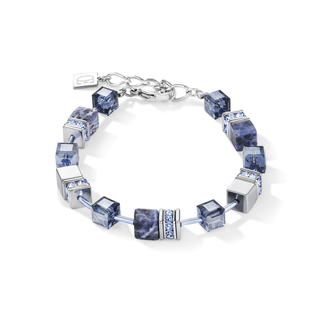 Coeur De Lion GeoCUBE® Sodalite & Haematite Blue Bracelet