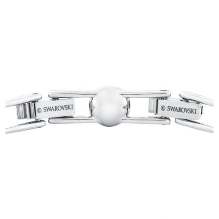 Swarovski Una Angelic Tennis bracelet Round cut, Small, White, Rhodium plated