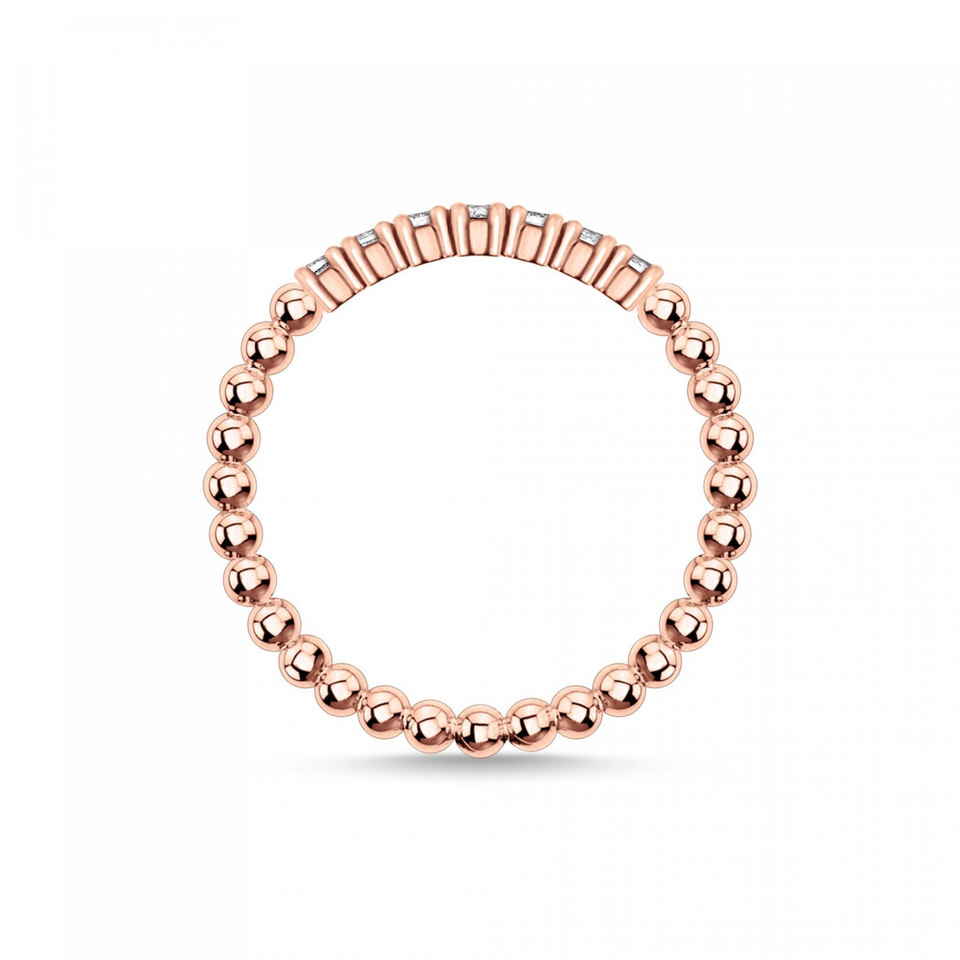 Thomas Sabo Ring Dots with White Stones Rose Gold