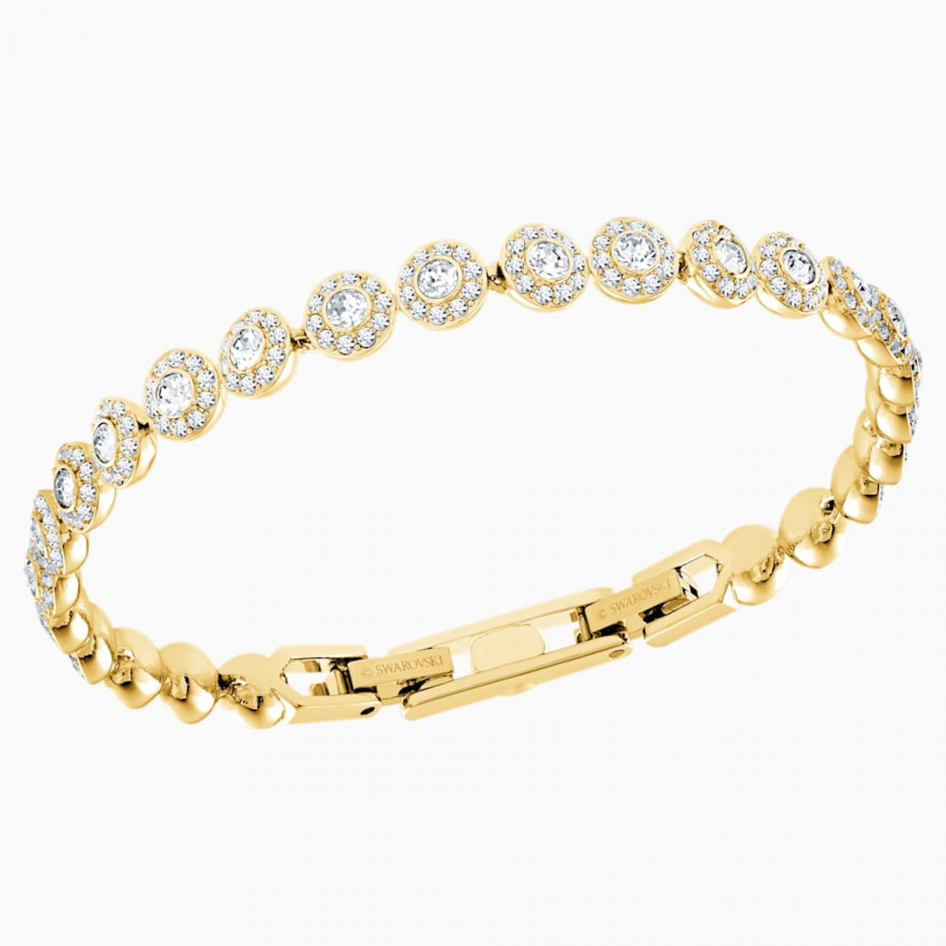 Swarovski Angelic Bracelet, White, Gold Tone Plated