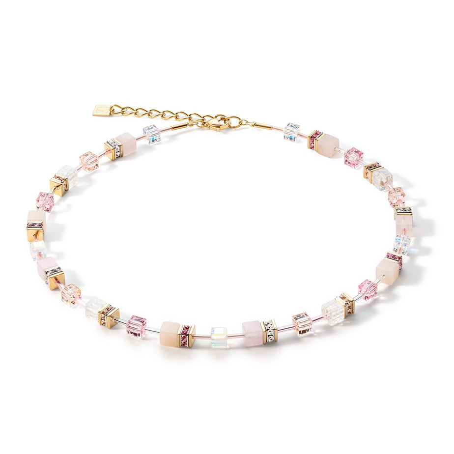 Coeur De Lion GeoCUBE® Precious Light Rose Necklace