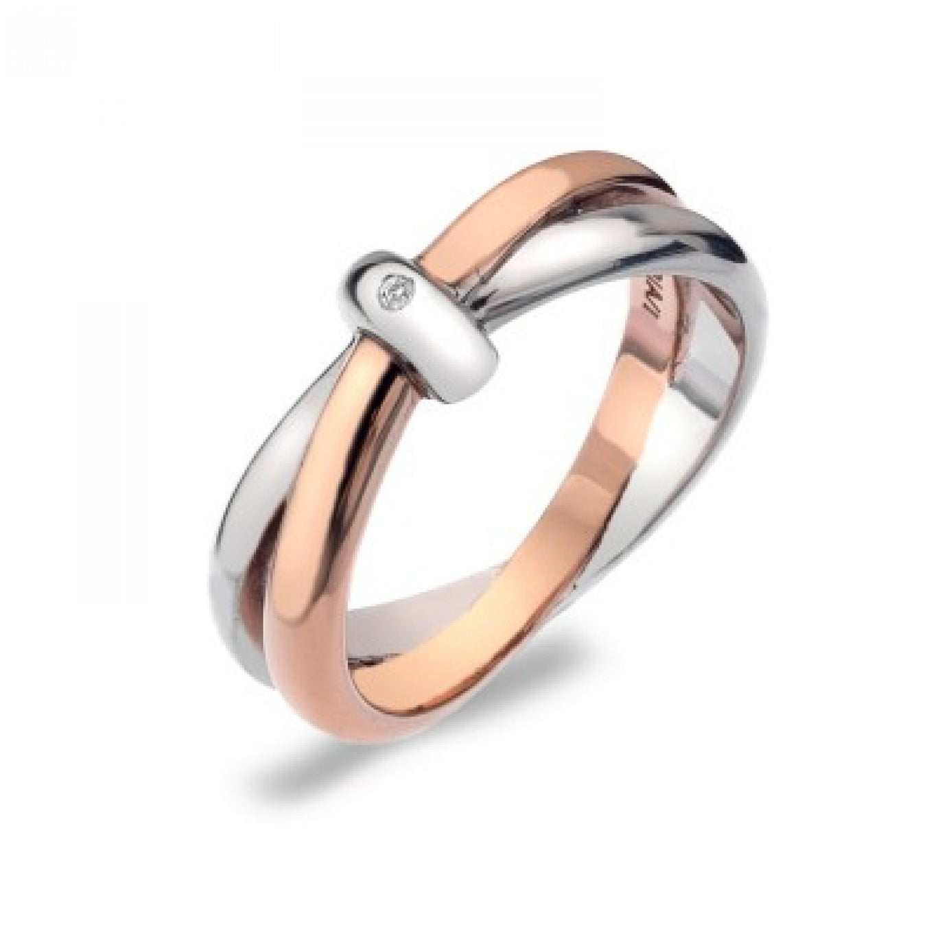 Hot Diamonds Eternity Silver and Gold Ring