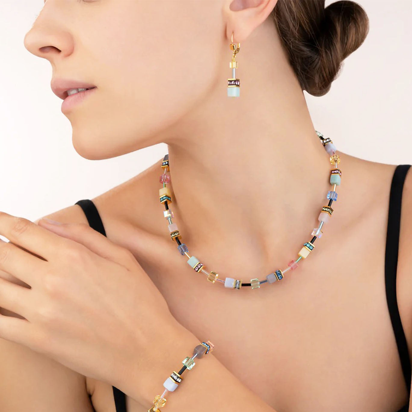 Coeur De Lion GeoCUBE® Multicolour Romand Drop Earrings