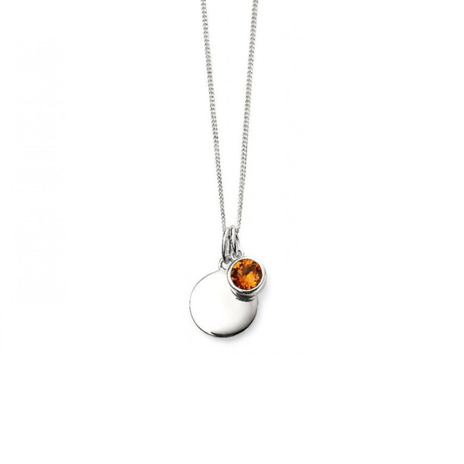 November Birthstone Topaz Crystal Pendant