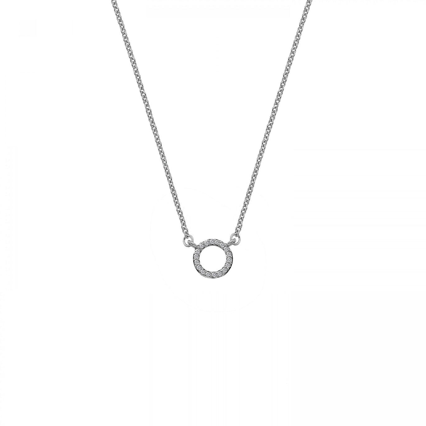 Hot Diamonds 9ct White Gold Infinity Circle Necklace