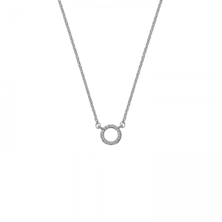 Hot Diamonds 9ct White Gold Infinity Circle Necklace
