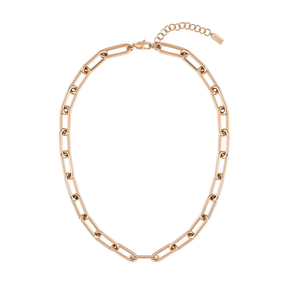 Boss Ladies Tessa Rose Gold Linked Necklace