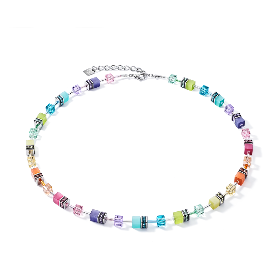 Coeur de Lion GeoCube Medium Multicolour Necklace
