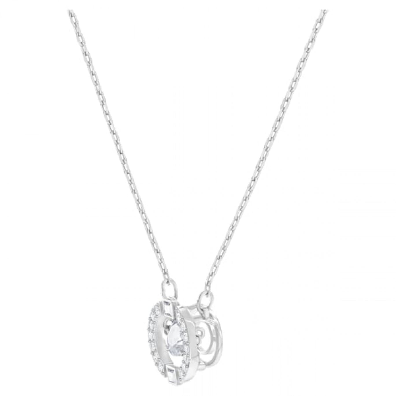 Swarovski White Sparkling Dance Round Necklace