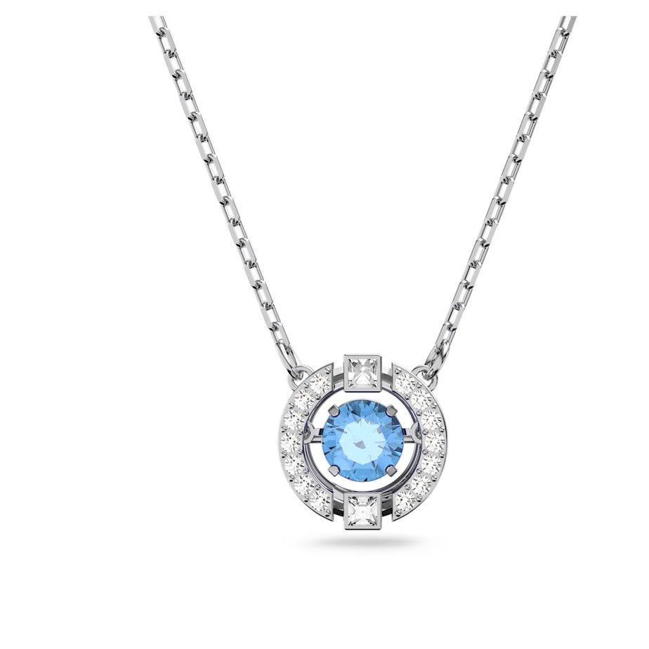 Swarovski Blue Sparkling Dance Round Necklace