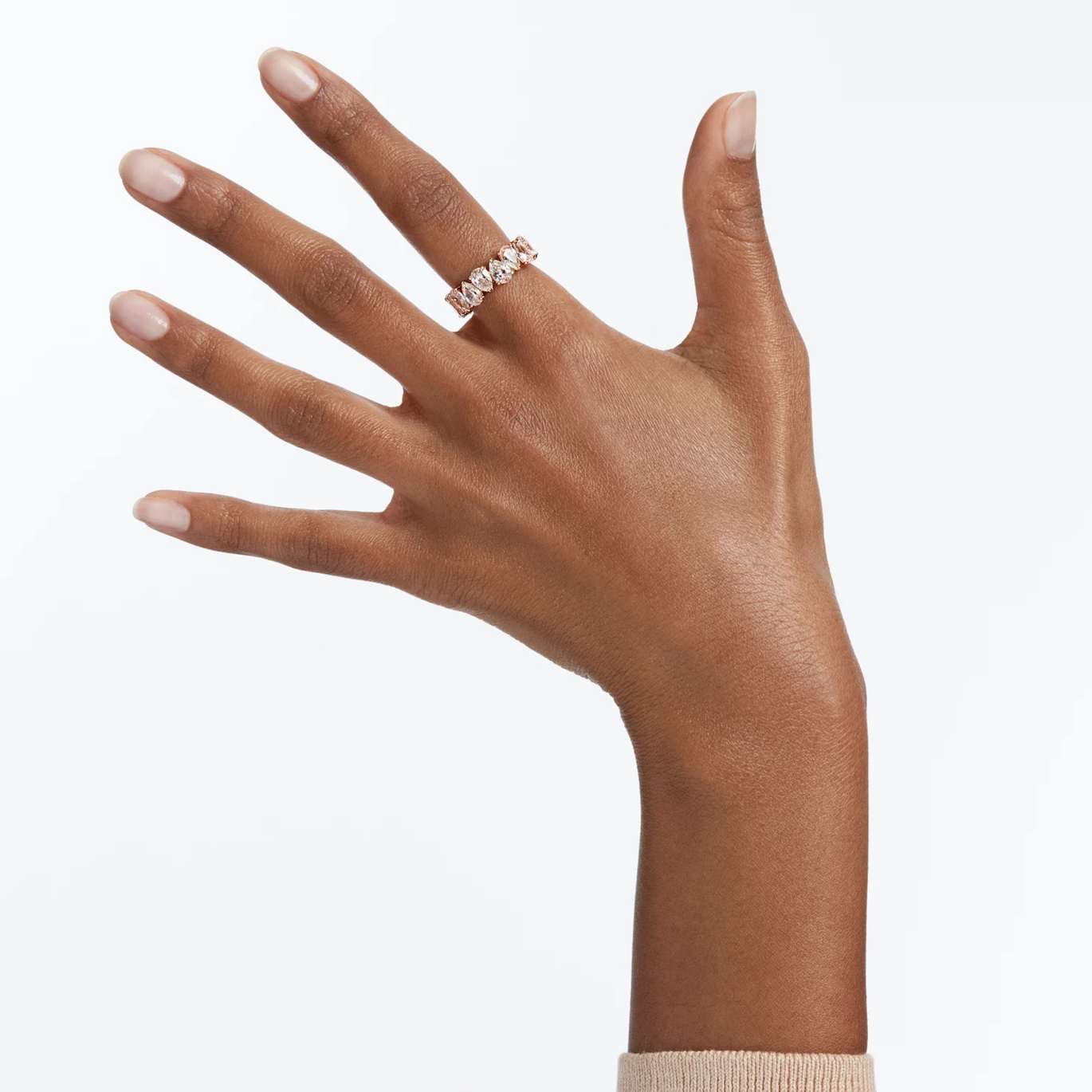 Swarovski Vittore Pear Ring White Rose gold tone plated