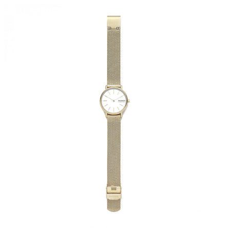 Skagen Signatur Slim Gold-Tone Steel Mesh Watch