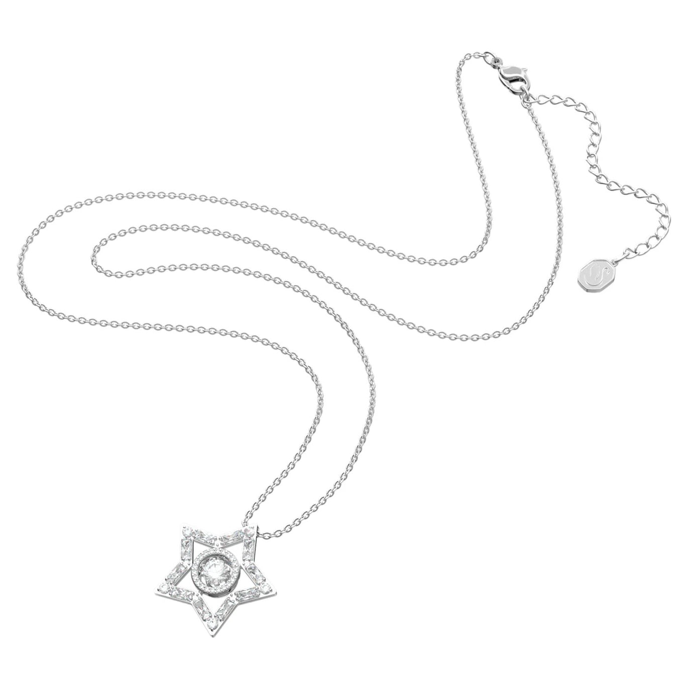 Swarovski Stella Star Pendant, Rhodium Plated