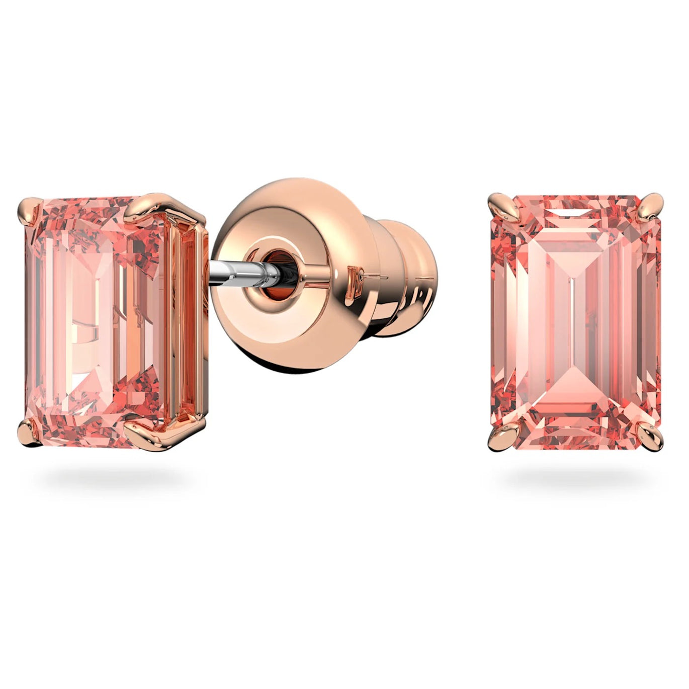 Swarovski Millenia Octagon cut Pink Set, Rose gold tone plated