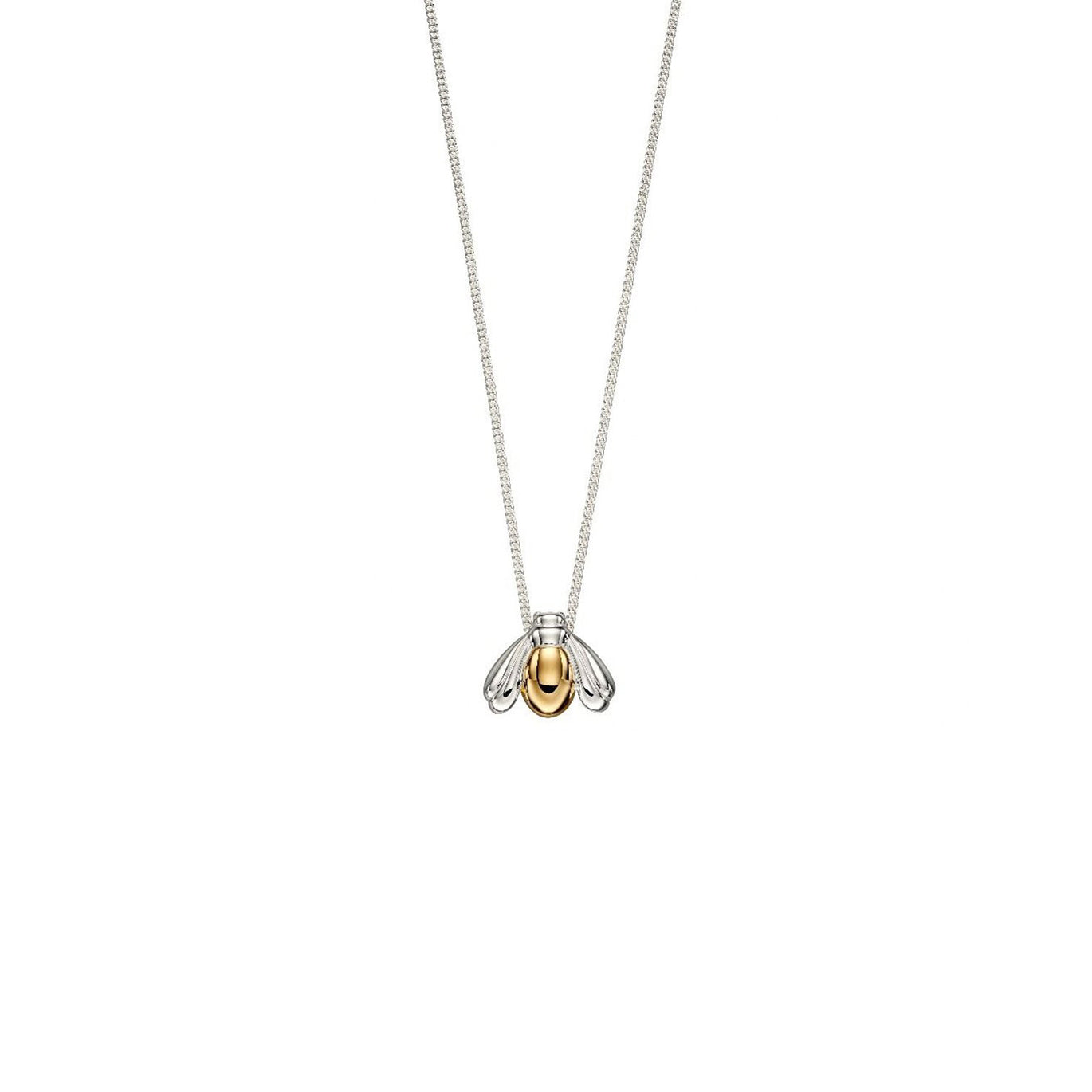 Sterling Silver And Gold Plated Bee Pendant