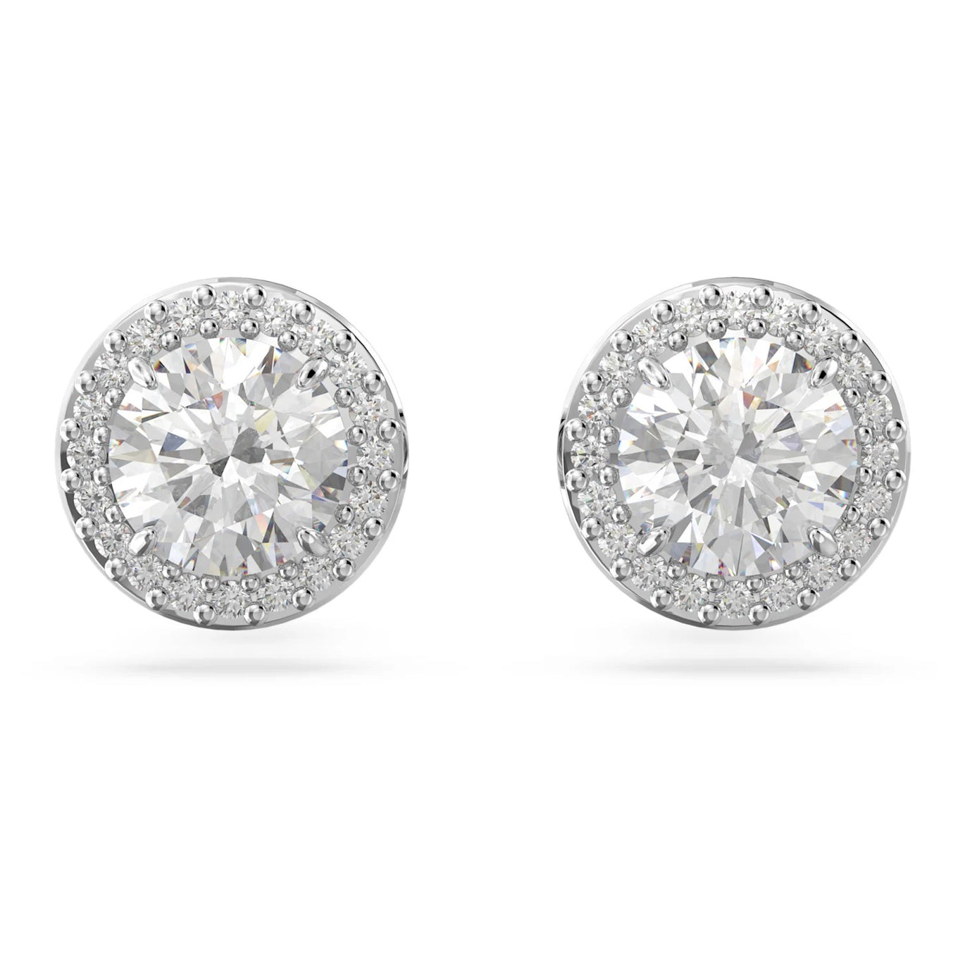 Swarovski Constella Pavé Stud Earrings Rhodium Plated