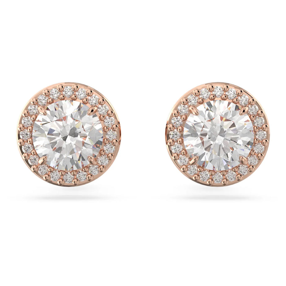 Swarovski Constella Pavé Stud Earrings Rose Gold Plated