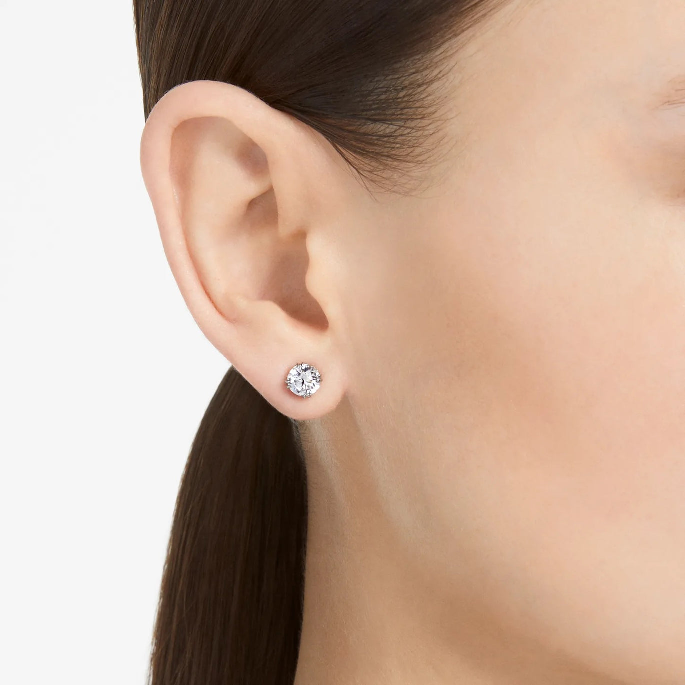 Swarovski Constella Stud Earrings Rhodium Plated