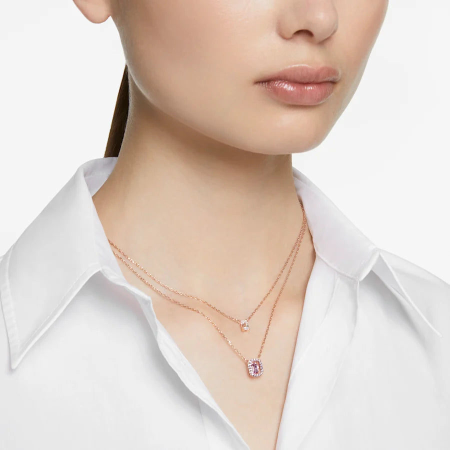 Swarovski Rose Gold Millenia Layered Necklace