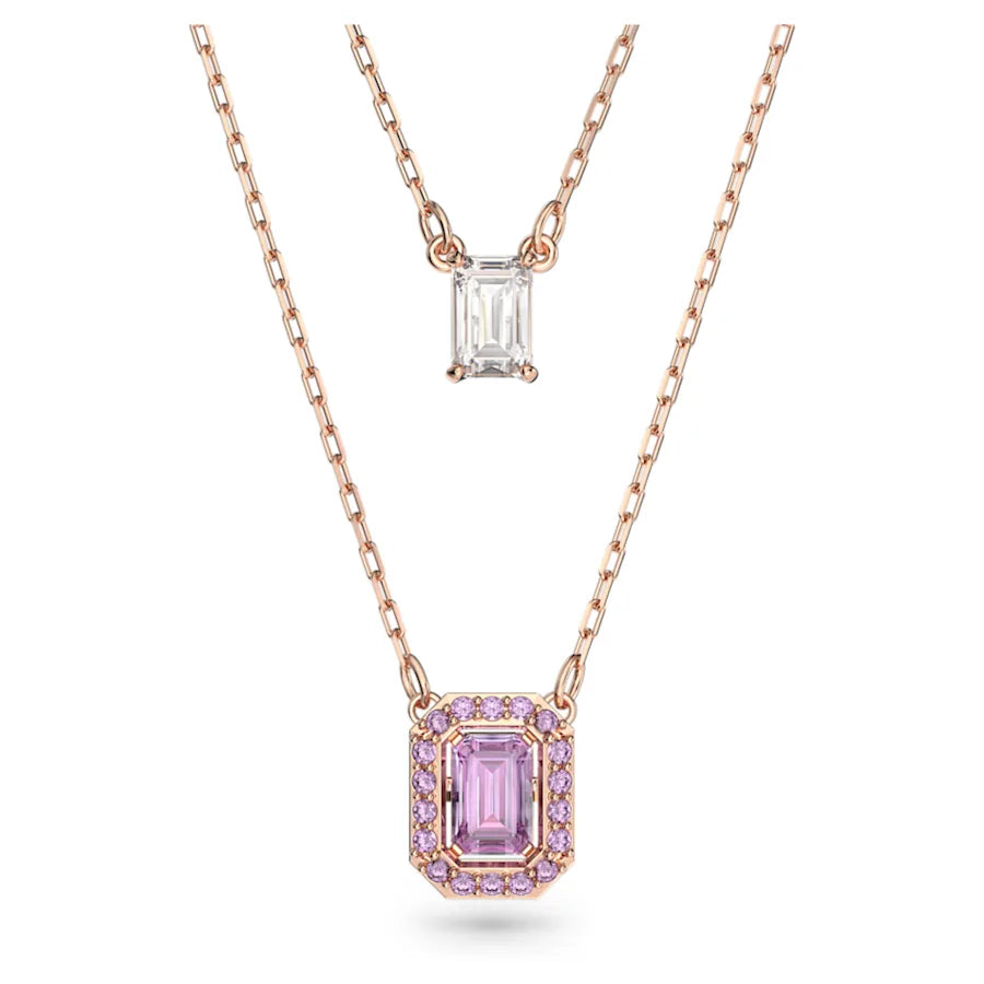 Swarovski Rose Gold Millenia Layered Necklace