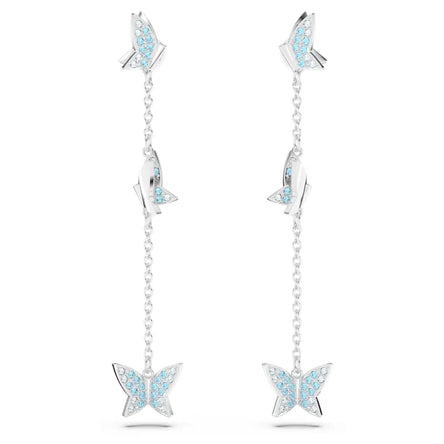 Swarovski Lila Butterfly Drop Earrings Blue