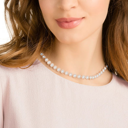 Swarovski Angelic All-Around Necklace, Rose gold tone