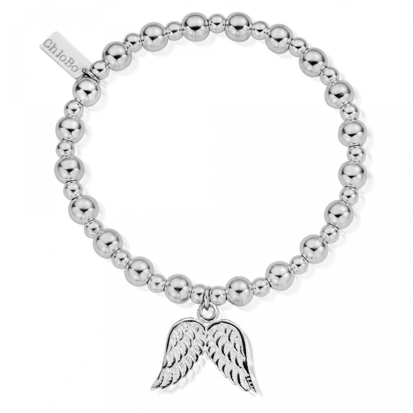 ChloBo Mini Small Ball Double Angel Wing Bracelet