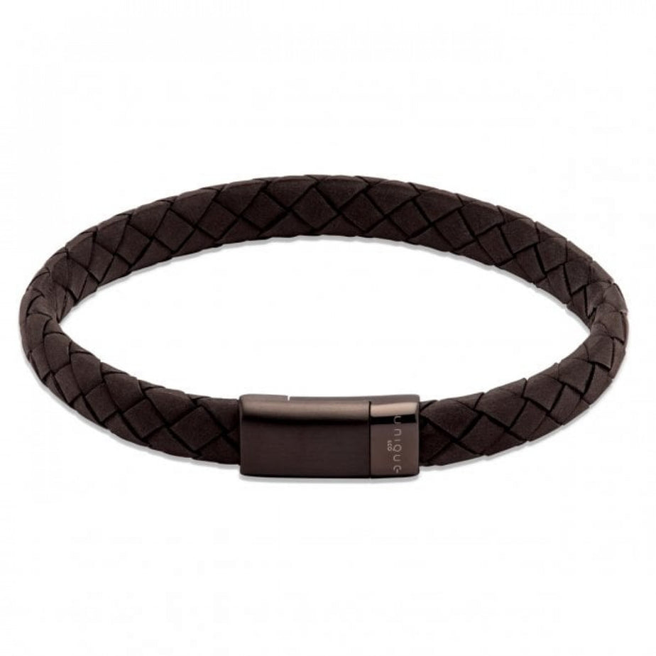 Unique & Co Black Leather Bracelet
