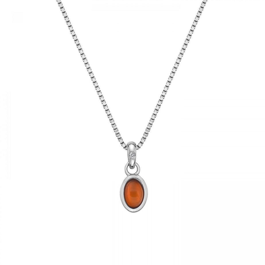 Hot Diamonds Red Carnelian Birthstone Pendant - July