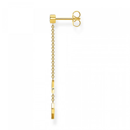 Thomas Sabo Single Drop Earring Star & Moon Yellow Gold