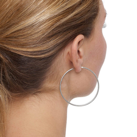 The Hoop Station La Chica Latina Silver Hoops 55mm