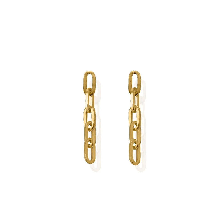 ChloBo Couture Gold Mini Five Link Earrings
