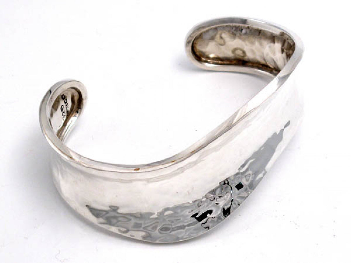 Out Of Mexico Silver Hammered Bangle