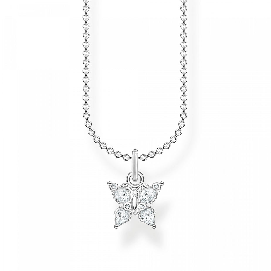 Thomas Sabo Butterfly Necklace White Stones