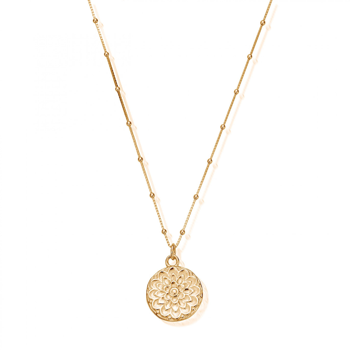 ChloBo Gold Bobble Chain Moonflower Necklace