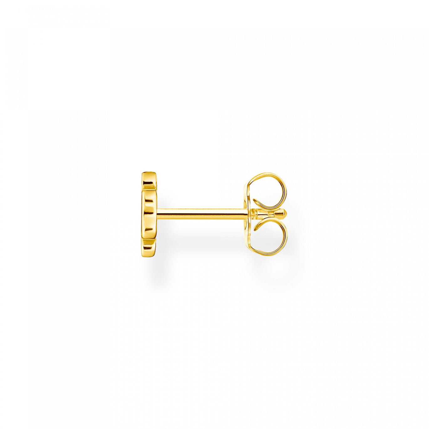 Thomas Sabo Single Yellow Gold Cloverleaf Stud Earrings