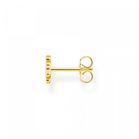 Thomas Sabo Single Yellow Gold Cloverleaf Stud Earrings