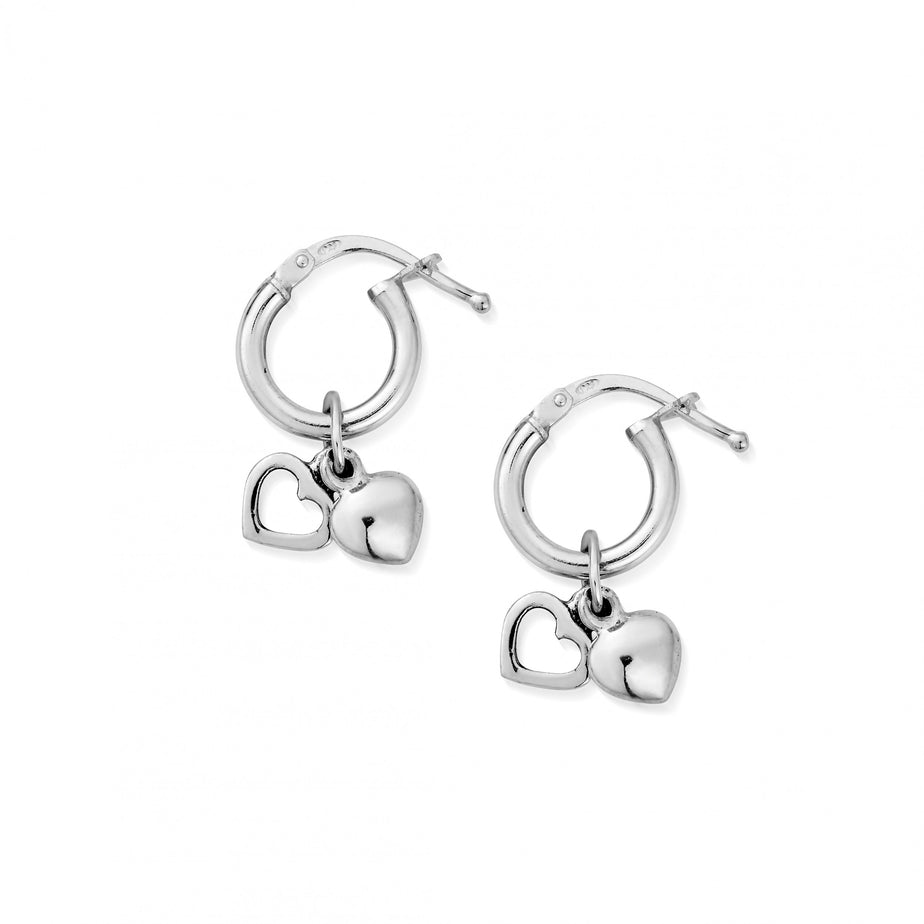 ChloBo Double Heart Hoops