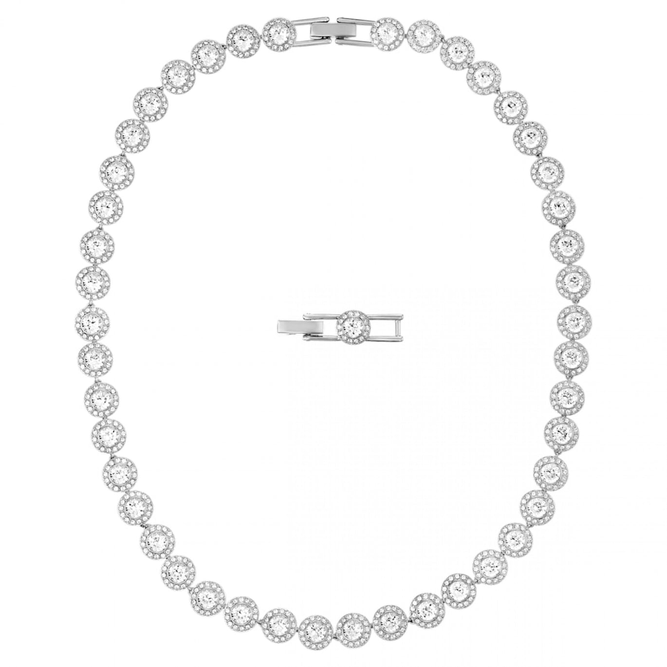 Swarovski Angelic All-Around Necklace, Rhodium Plated