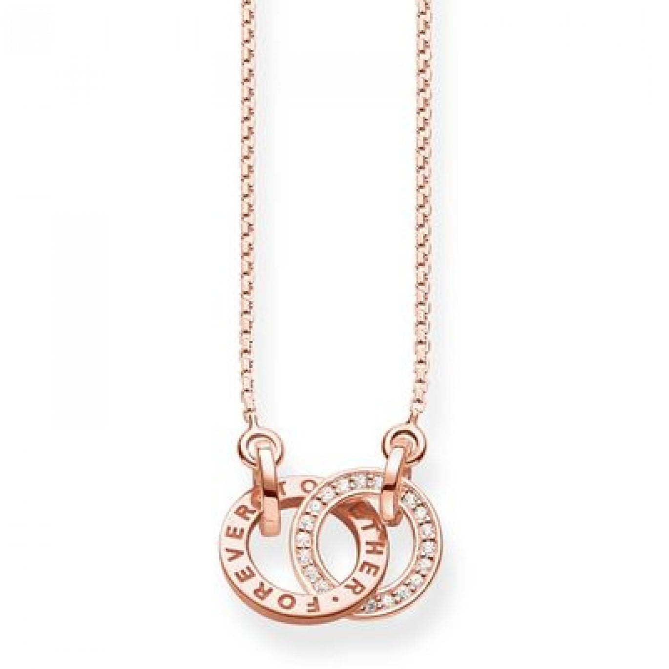 Thomas Sabo Together Forever Necklace Rose Gold