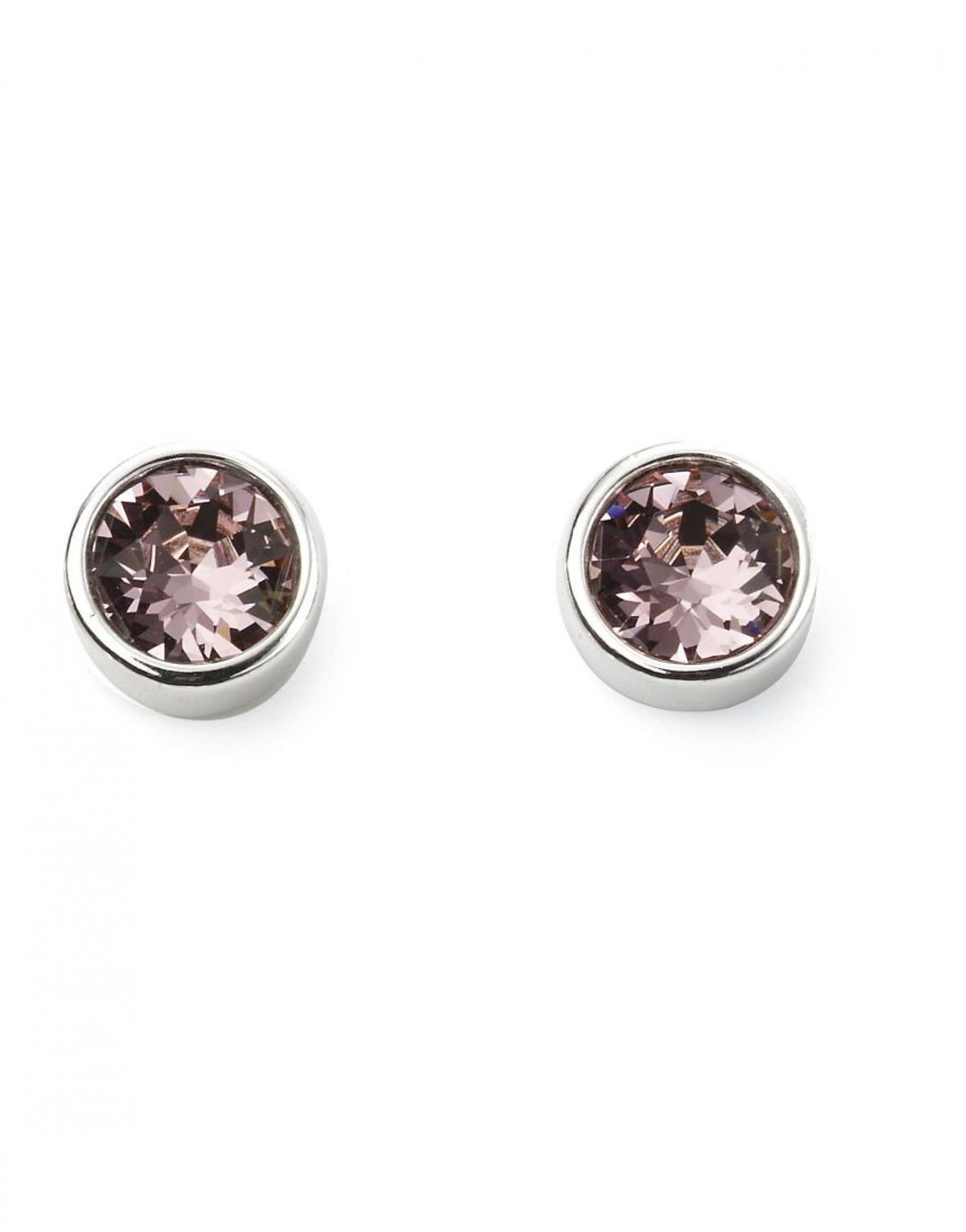 Gecko June Birthstone Light Amethyst Crystal Stud Earrings