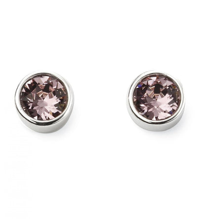 Gecko June Birthstone Light Amethyst Crystal Stud Earrings