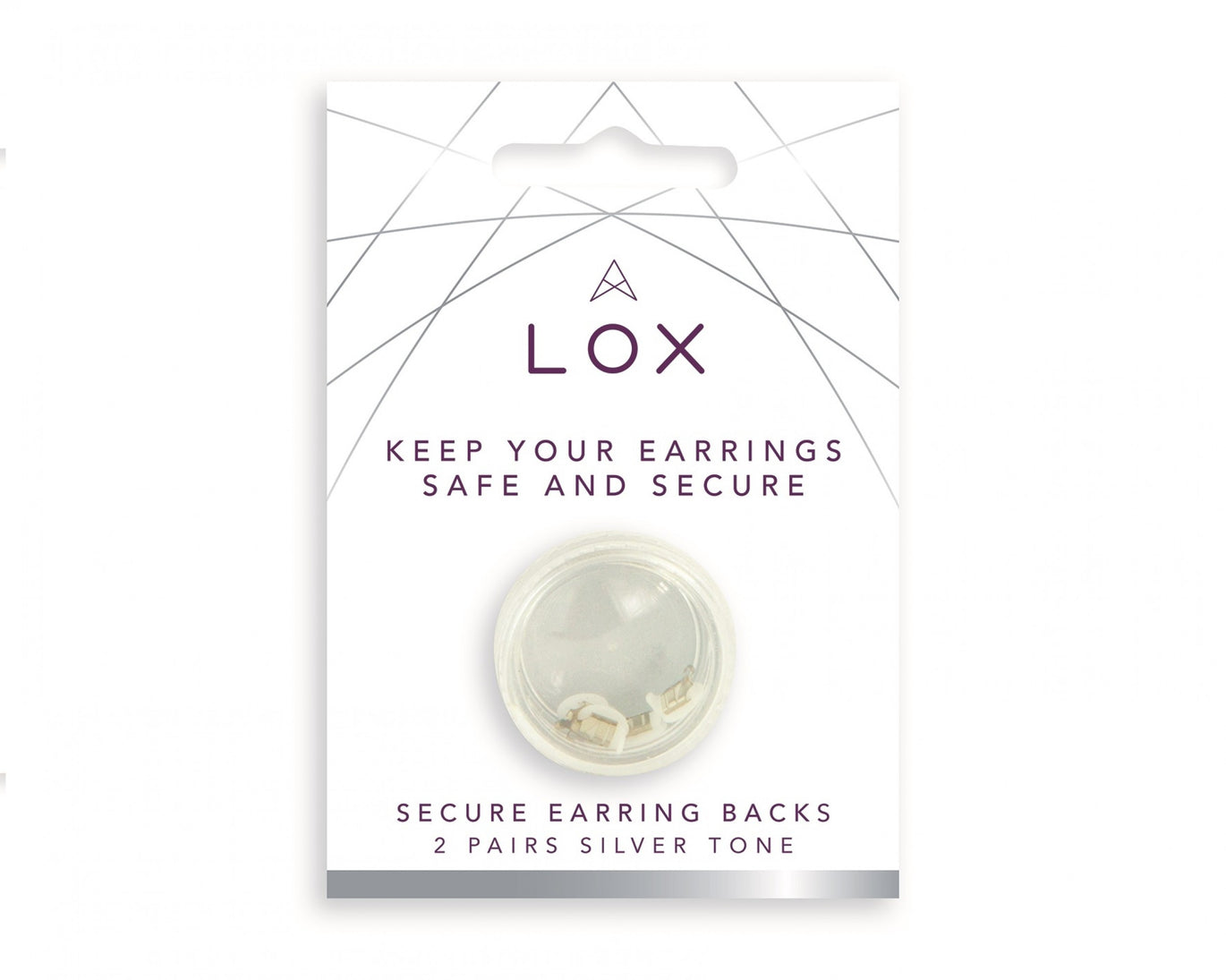 Silver Tree Jewellery Lox Secure Earring Backs Silver