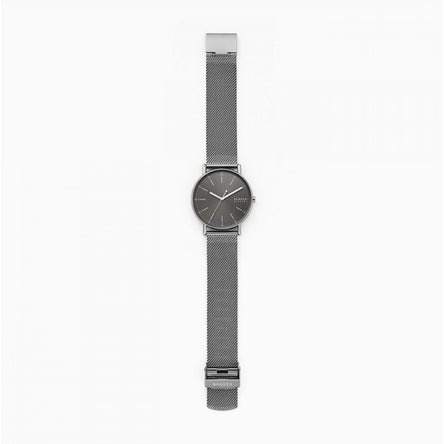 Skagen Signatur Three-Hand Grey Steel-Mesh watch